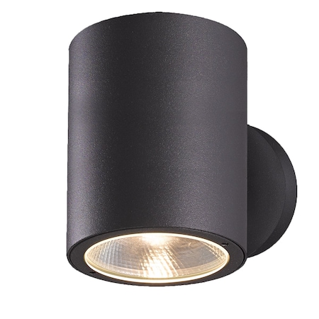 Glen Contemporary LED Wall Sconce, 2-Light, 820 Lumens, Frost Pc/Graphite Grey